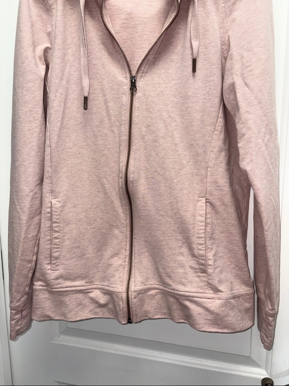 Pact Zip Up Hooded Sweatshirt Size Large Lightweight Jacket Pink - Picture 3 of 6